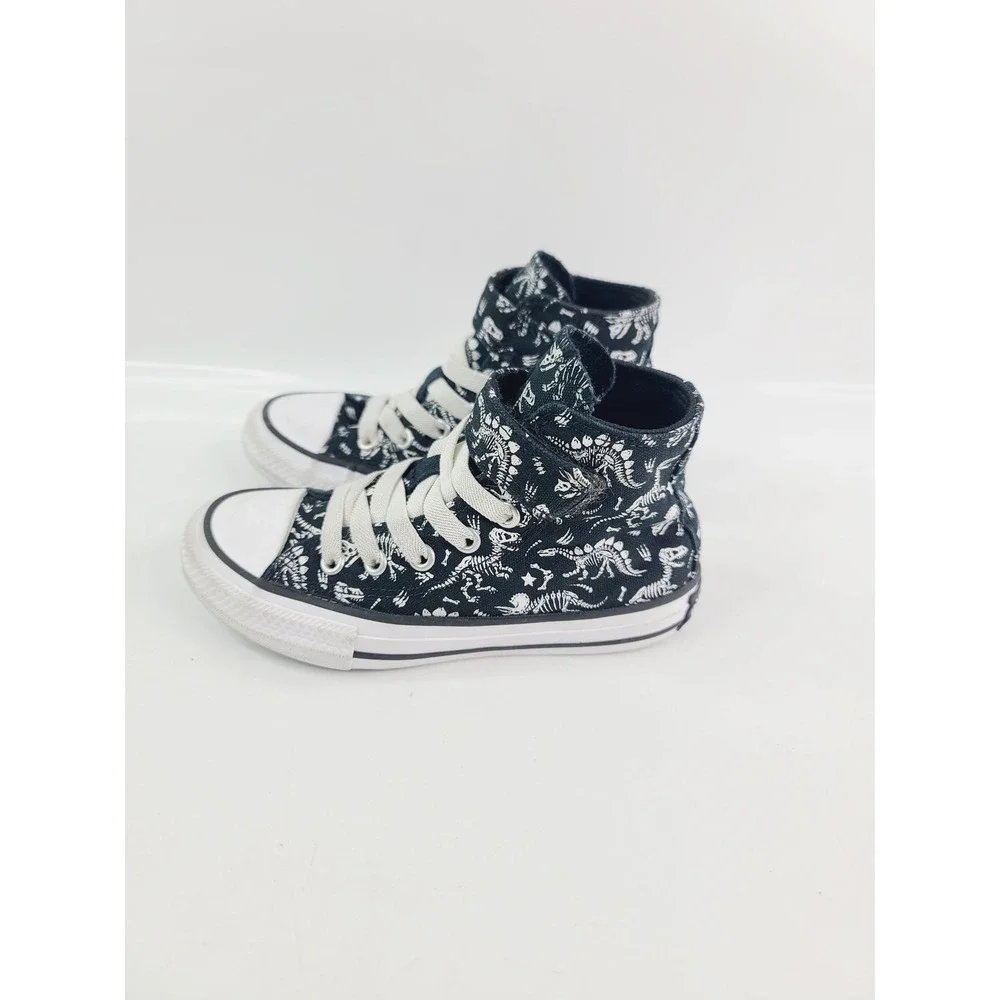 Converse, Textile Casual High-Top Sneakers, Youth , Size US 11, Black Color. A.H